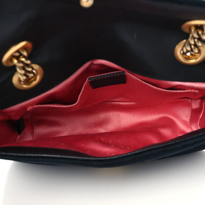 Gucci Velvet Matelasse Mini GG Marmont Shoulder Bag Black 5 of 7