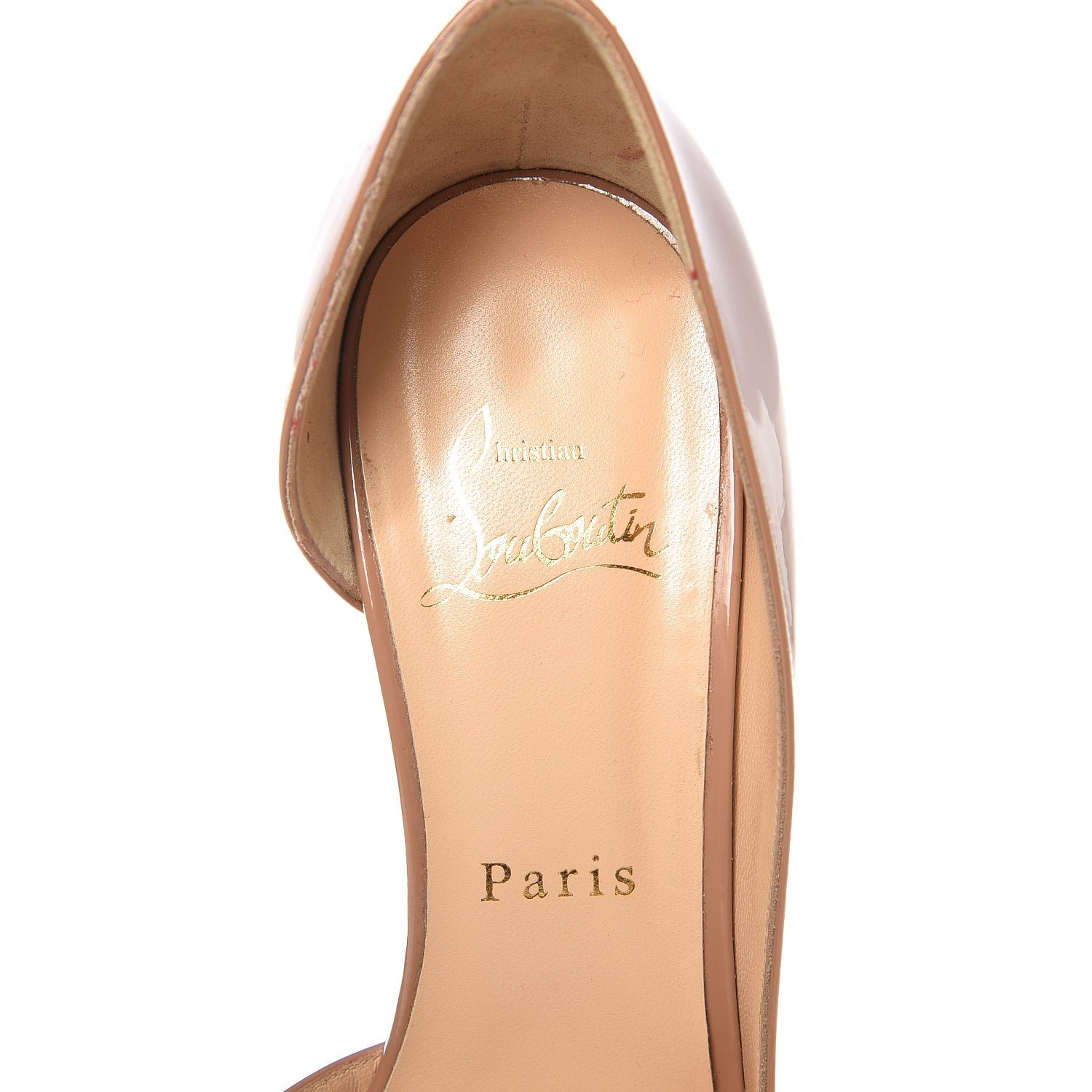 Christian Louboutin Patent Iriza 100 Pumps 37 Nude 6 of 11