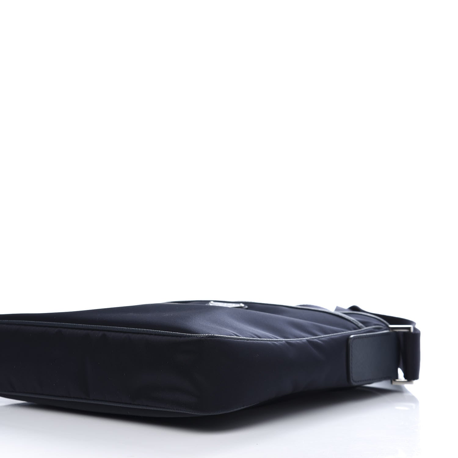 Prada Tessuto Nylon Saffiano Flat Messenger Bag Baltico 7 of 11
