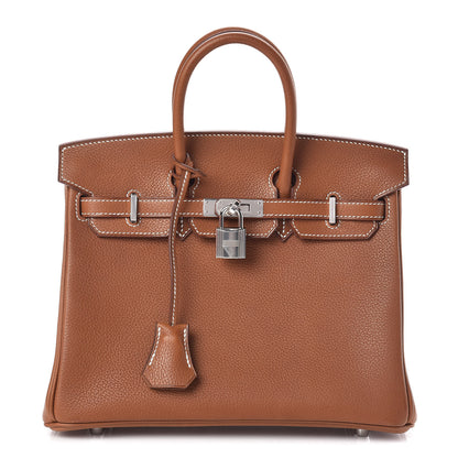 Hermes Natural Barenia Faubourg Birkin 25 Fauve 1 of 31