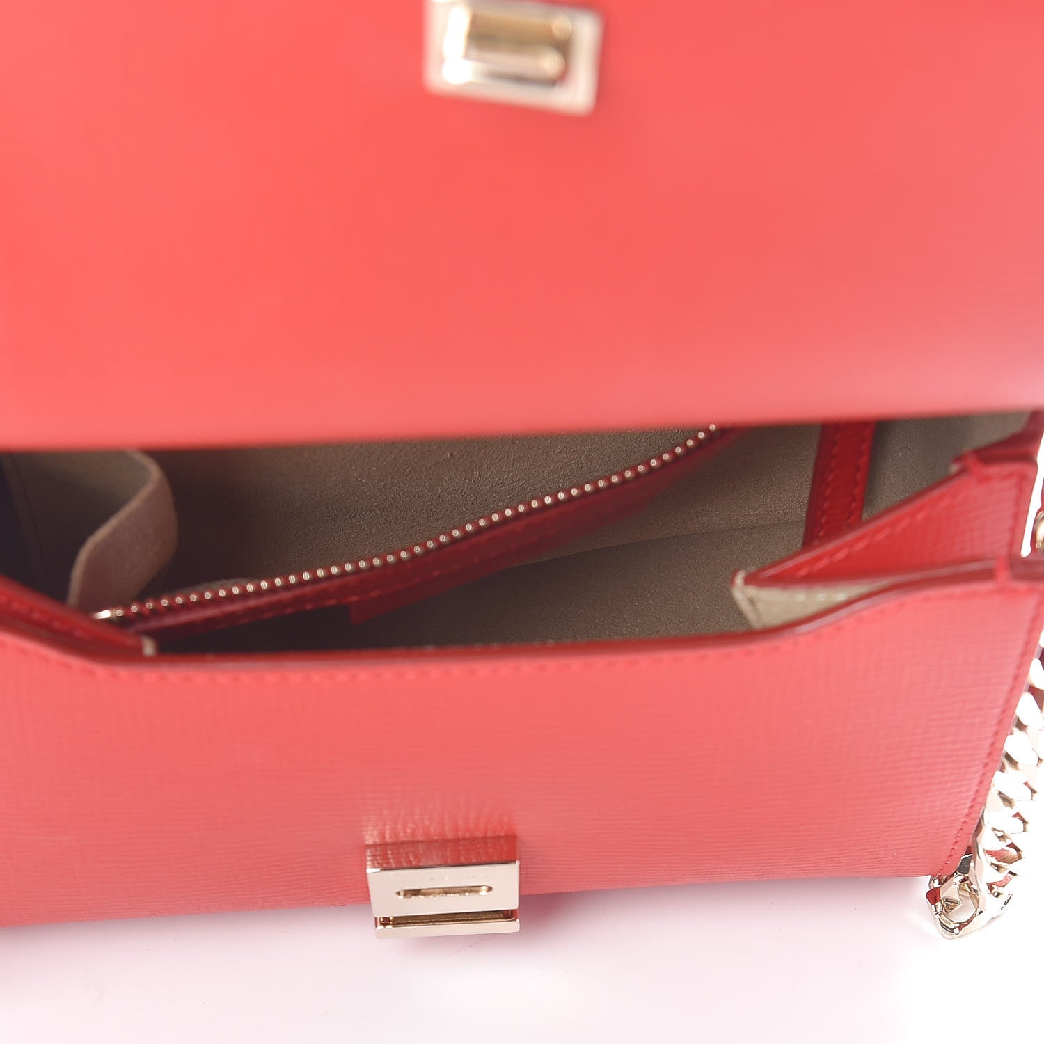 Givenchy Textured Calfskin Mini Pandora Box Chain Crossbody Bag Medium Red 5 of 10