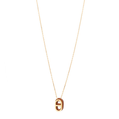 Hermes Swift O'Maillon Pendant Necklace Gold 1 of 7