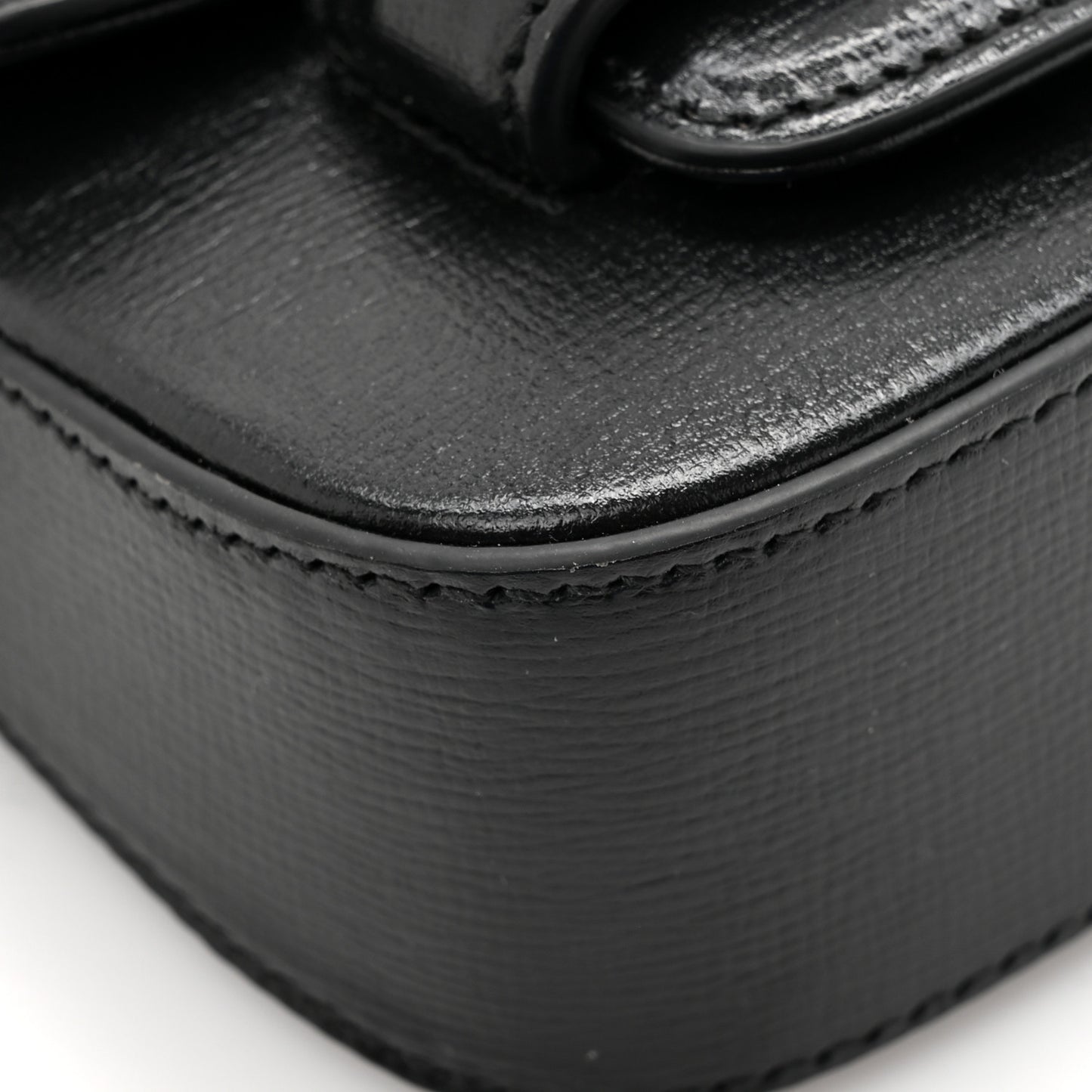 Azalea Calfskin Web Horsebit 1955 Wallet On Strap Black