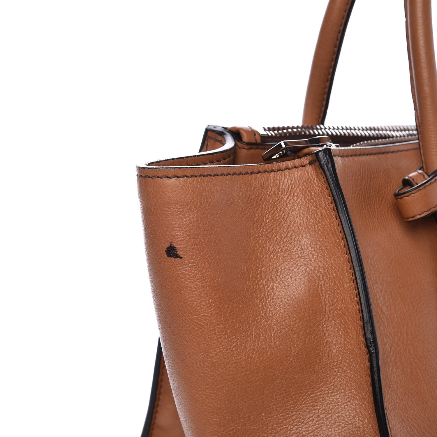 Prada Glace Calf Twin Pocket Tote Cannella 14 of 15