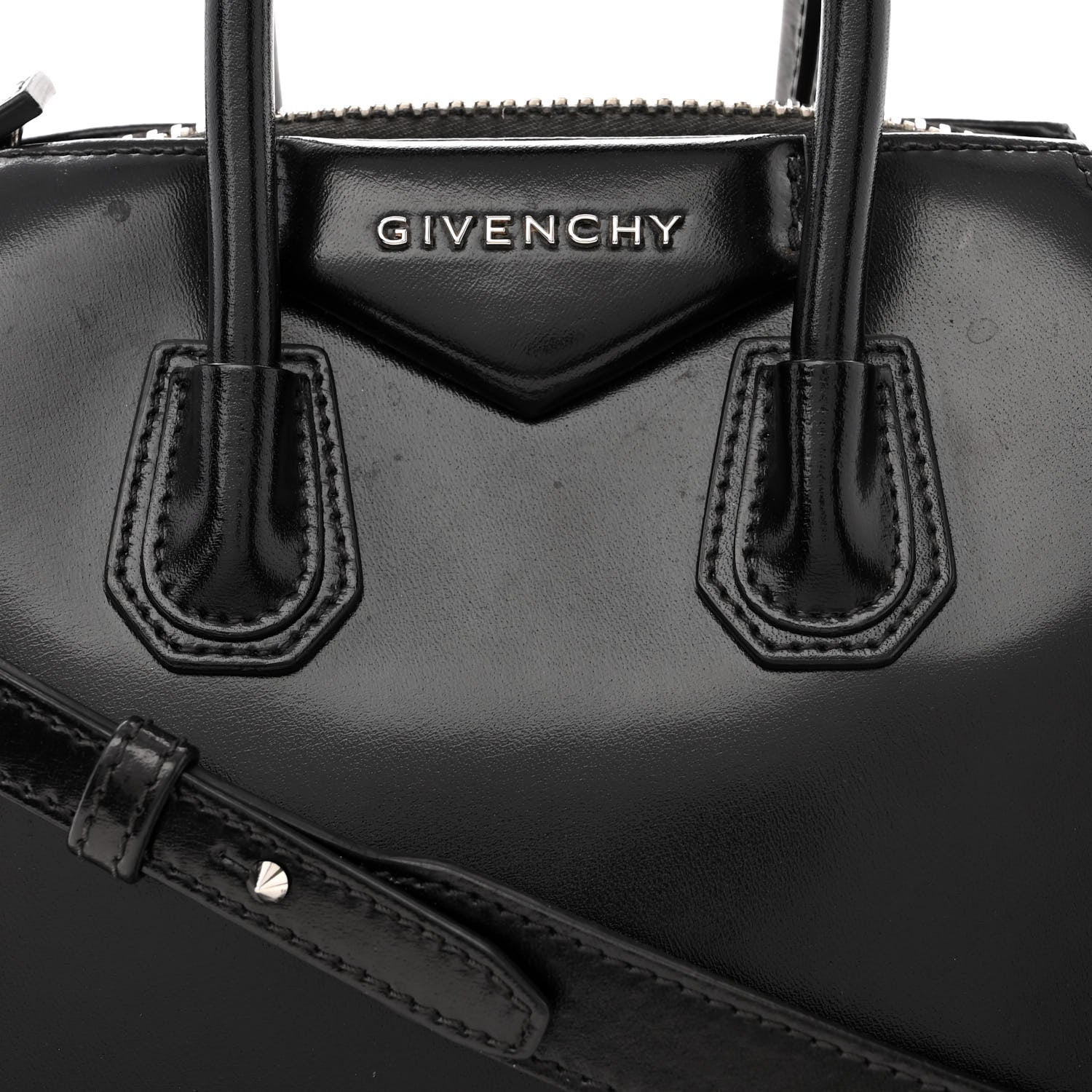 Givenchy Shiny Lord Calfskin Mini Antigona Black 8 of 11