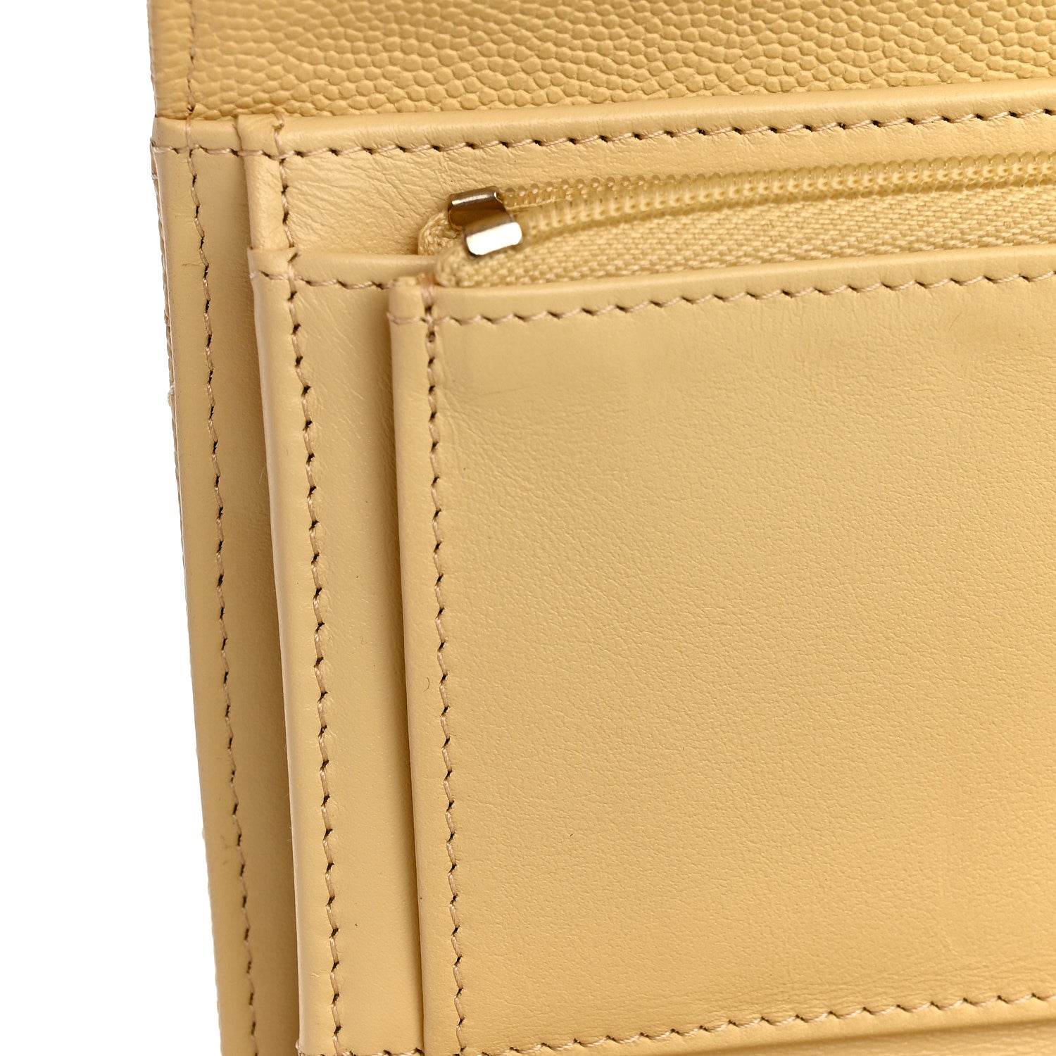 Chanel Caviar Quilted Medium Flap Wallet Light Yellow 8 of 8