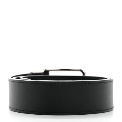 Louis Vuitton Calfskin 35mm Pont Neuf Belt 75 30 Black 2 of 9
