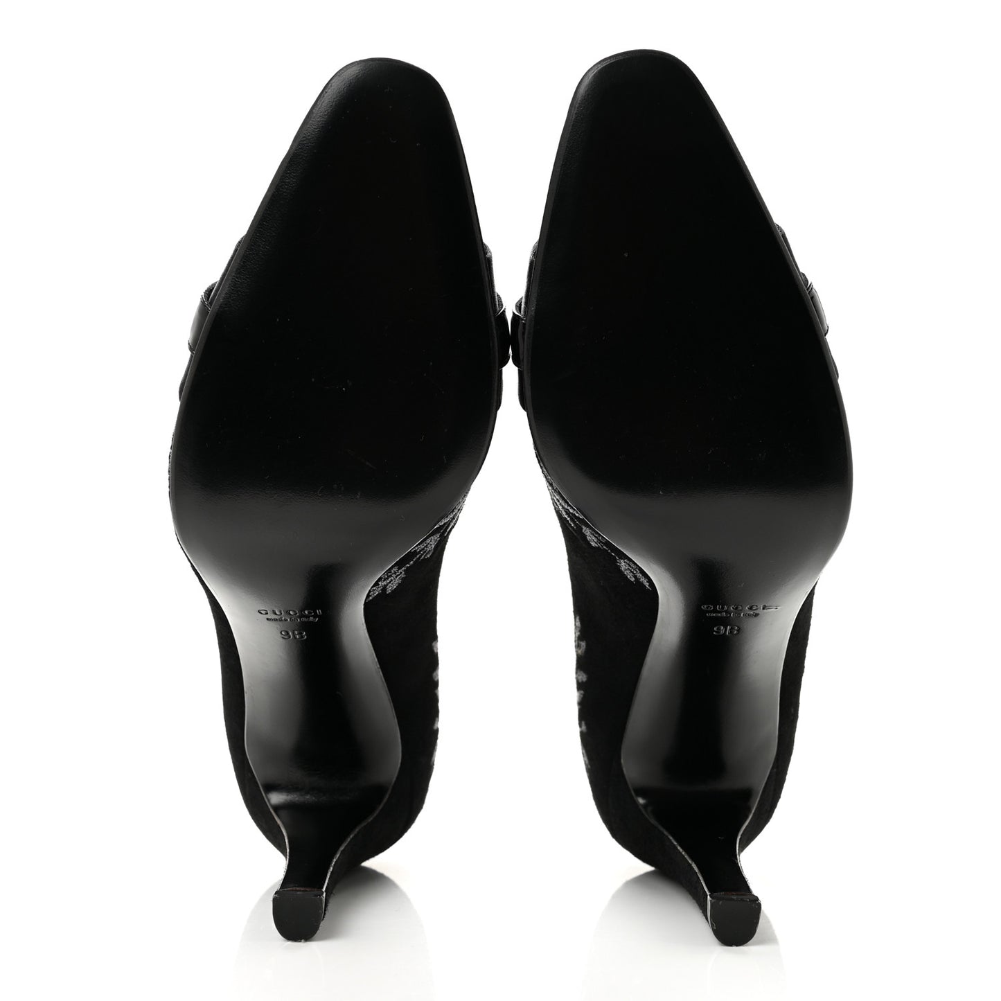 Suede Brocade Pumps 9 Black