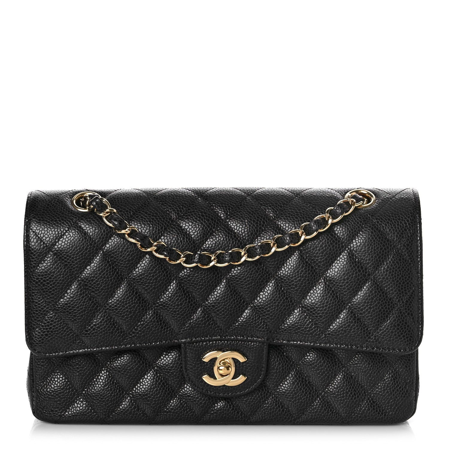 Chanel Caviar Quilted Medium Double Flap Black 1 of 10