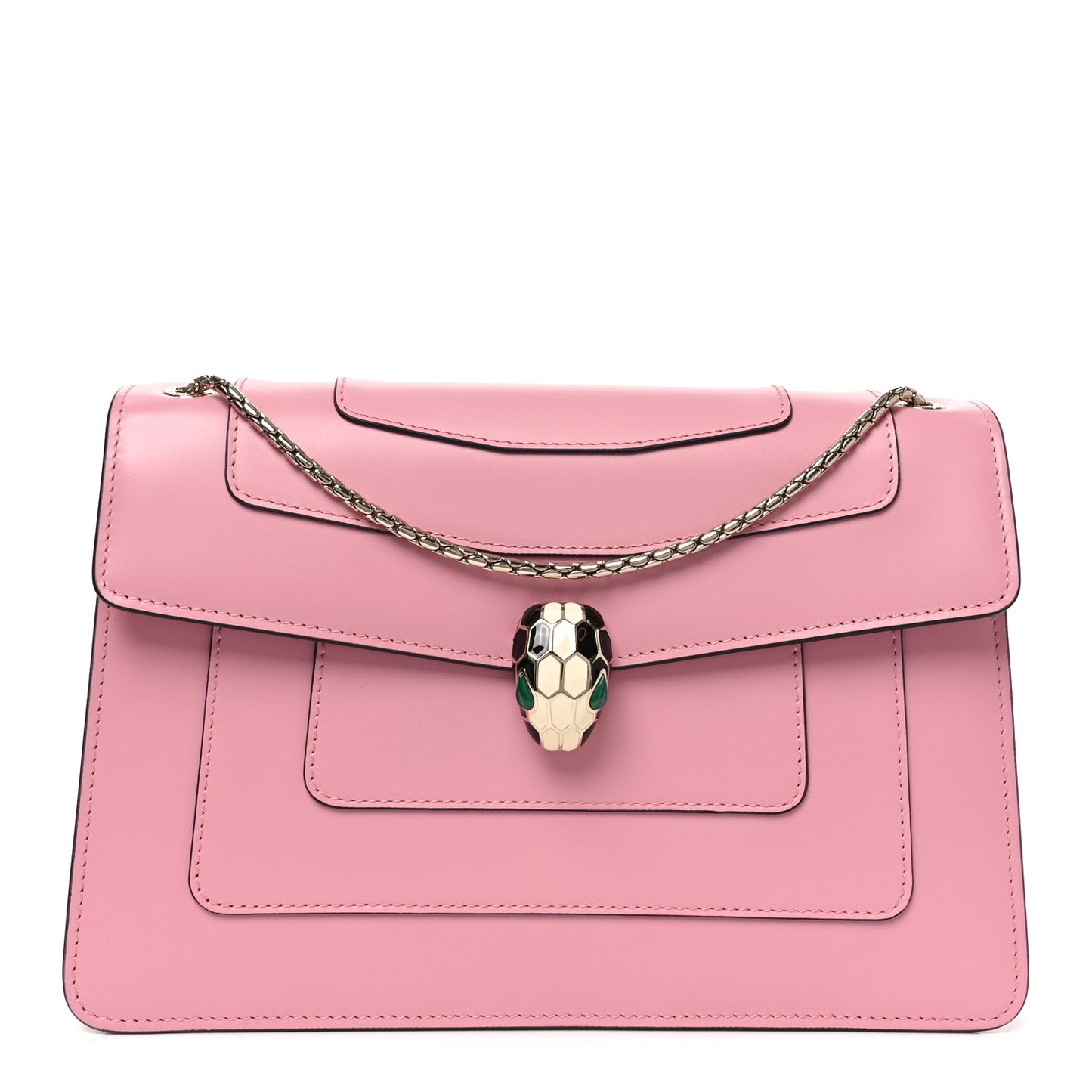 Calfskin Serpenti Forever Shoulder Bag Flamingo Topaz