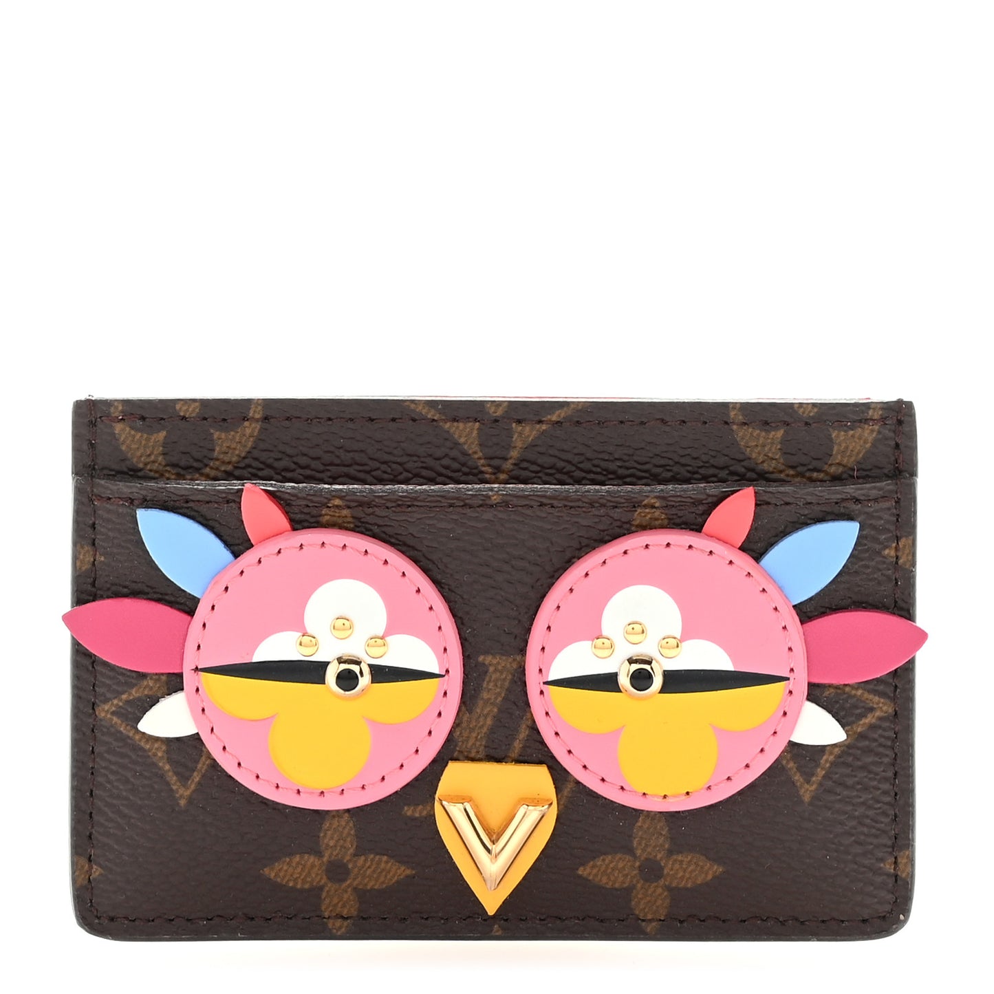 Monogram Lovely Birds Card Holder