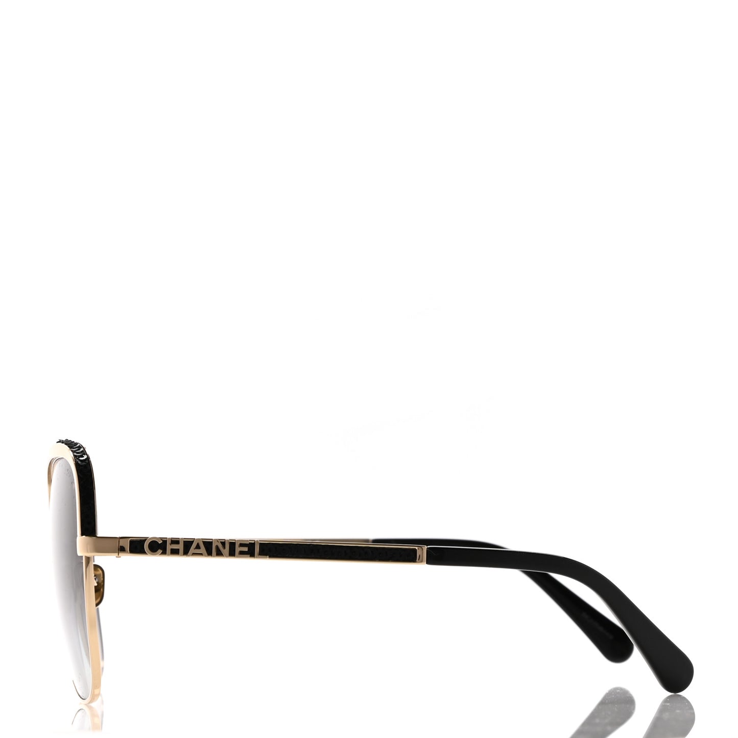 Square Frame Sequin Sunglasses 4270 Gold Black
