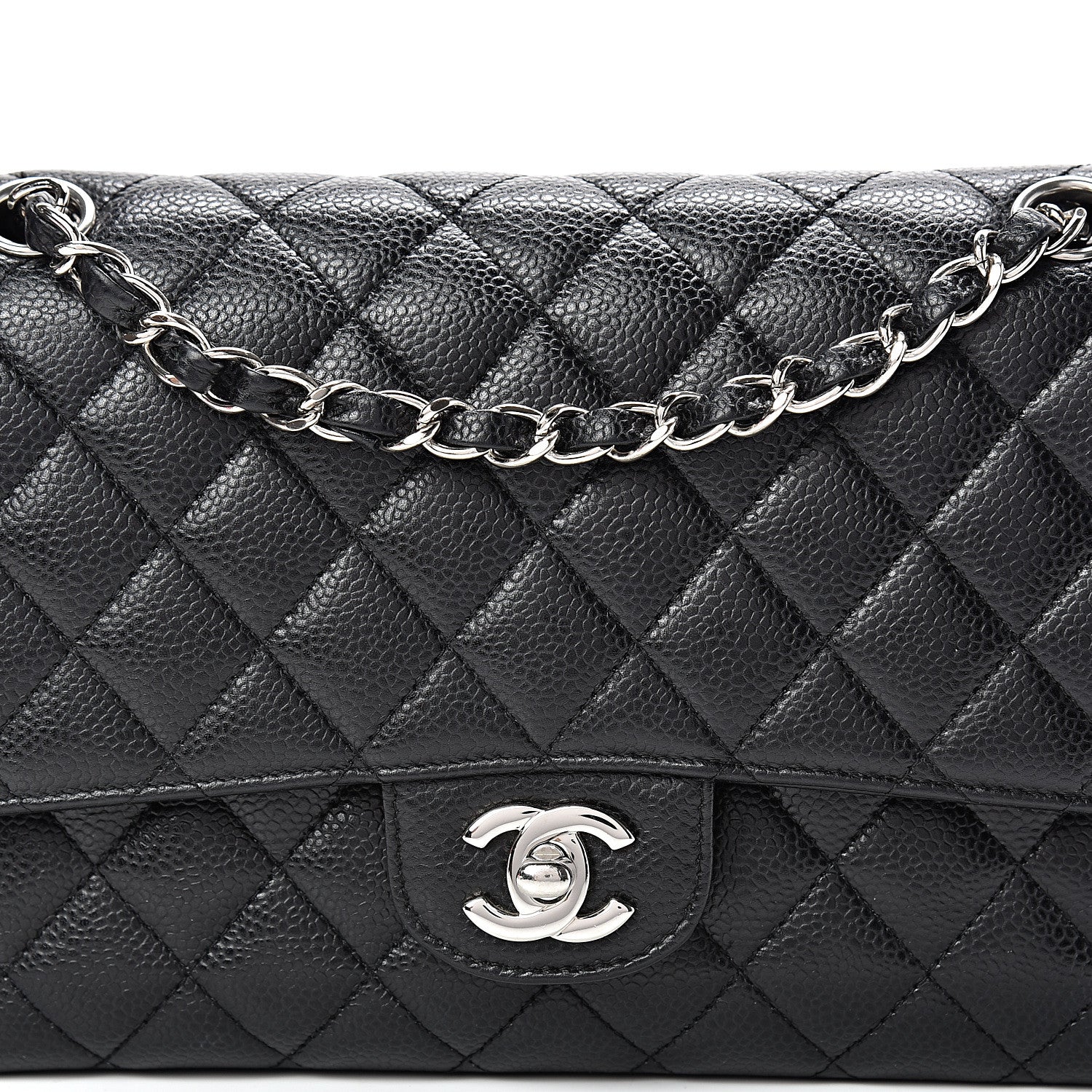 Chanel Caviar Quilted Medium Double Flap Black 7 of 11