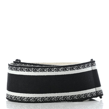 Christian Dior Canvas Embroidered Shoulder Strap Black 2 of 5