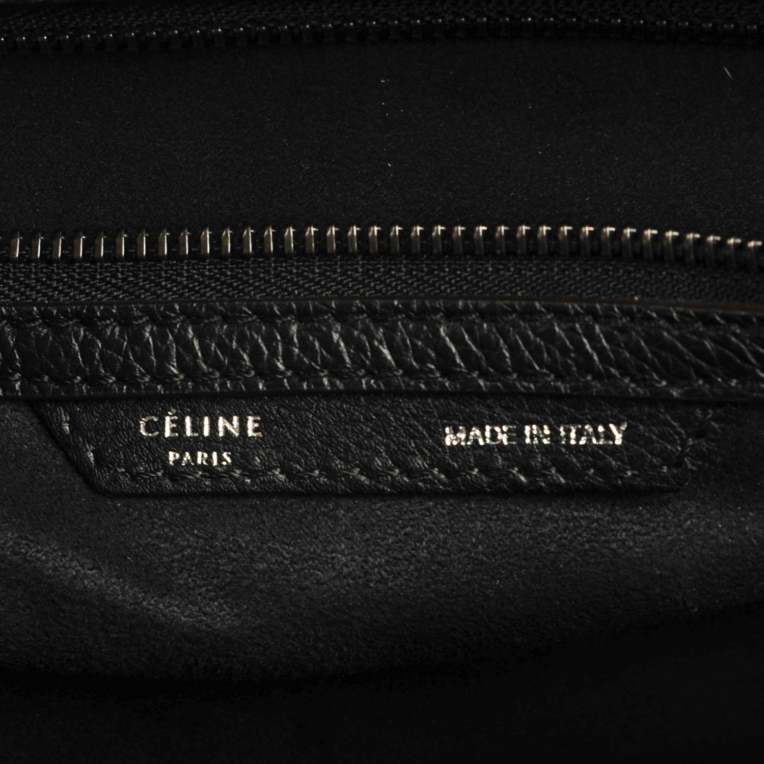 Celine Drummed Calfskin Mini Luggage Black 6 of 9