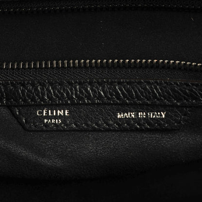 Celine Drummed Calfskin Mini Luggage Black 6 of 9