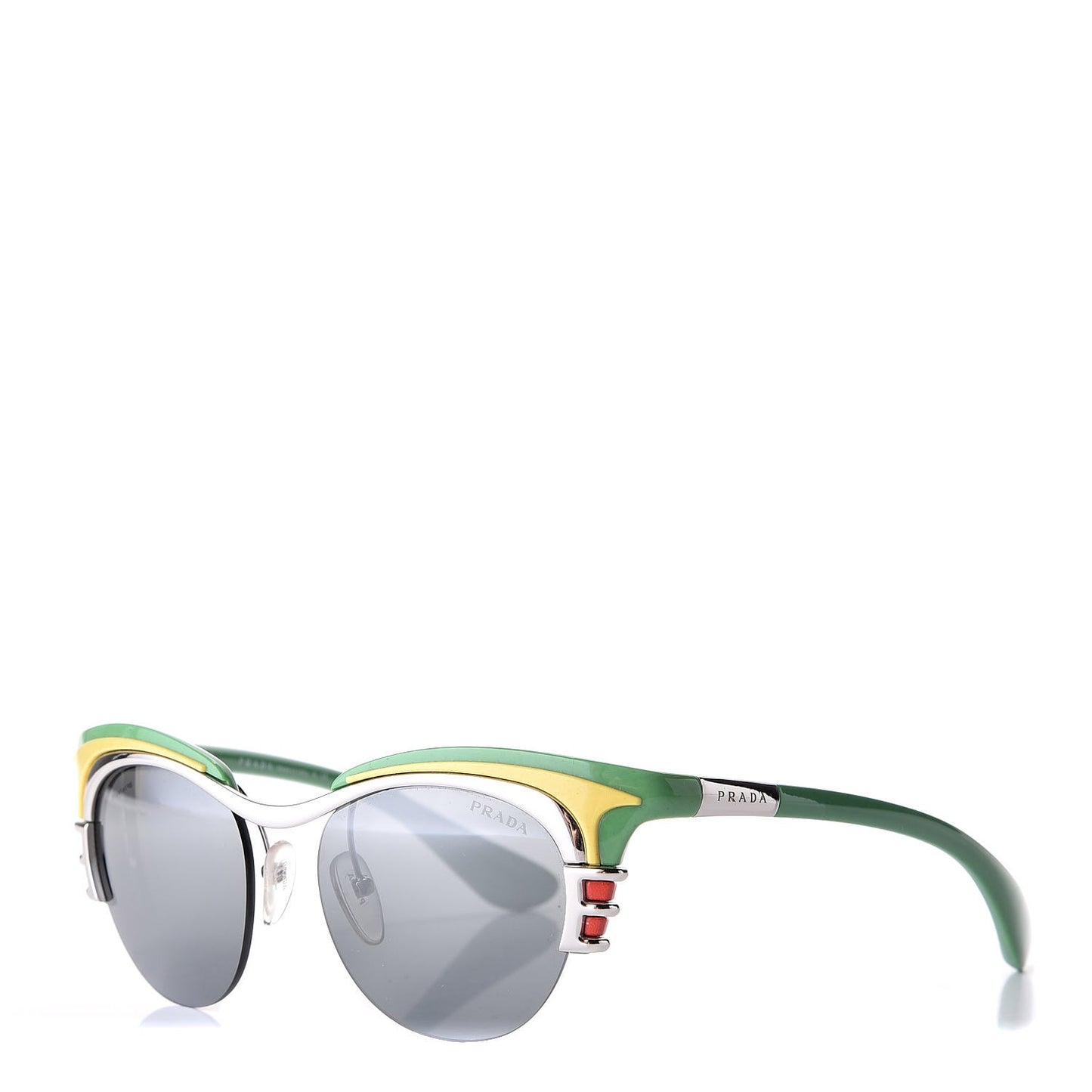 Mirrored Dixie Sunglasses SPR 60O Green Yellow