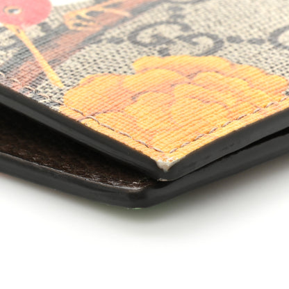 Gucci GG Supreme Monogram Tian Bi-Fold Wallet Beige Multicolor New Acero 9 of 15