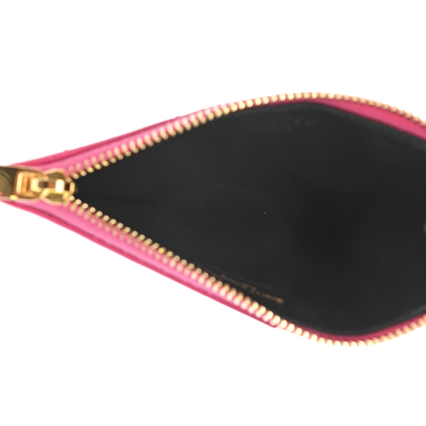 Grain De Poudre Matelasse Chevron Monogram Fragments Zippered Card Case Fresh Fuxia
