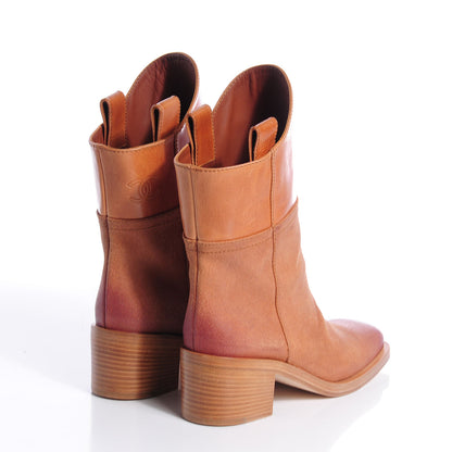 Chanel Nubuck Leather Paris Dallas Short Boots 39 Light Brown 4 of 8