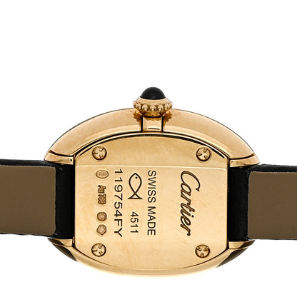 Cartier 18K Yellow Gold Calfskin 18mm Baignoire Quartz Watch 4 of 5