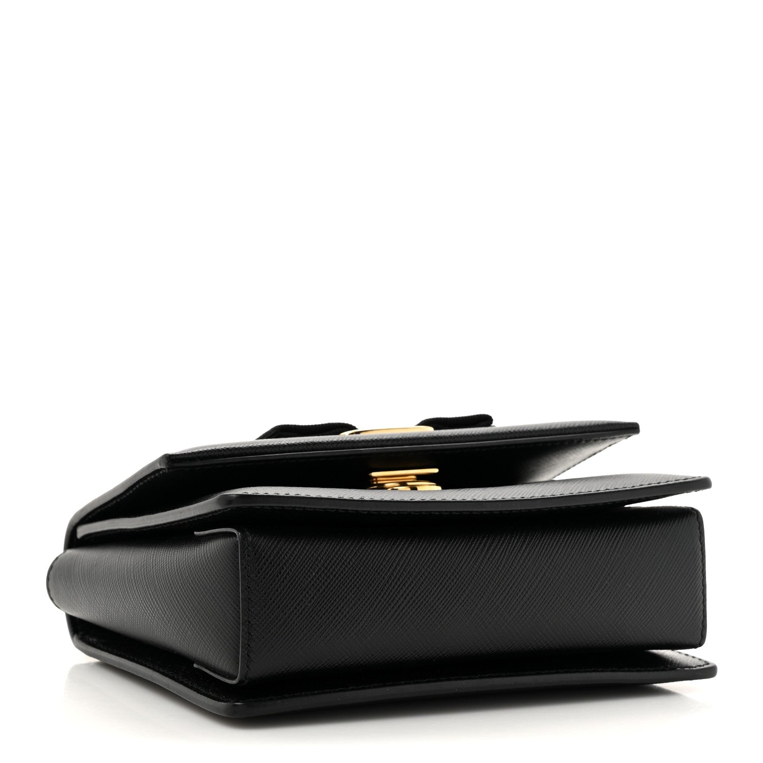 Salvatore Ferragamo Printed Calfskin Mini Ginny Shoulder Bag Black 4 of 9