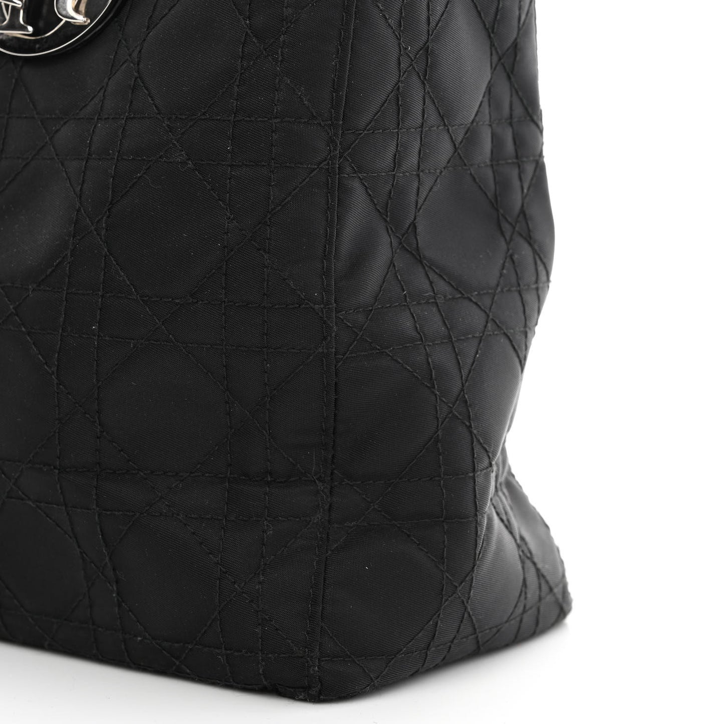 Nylon Cannage Large Lady Dior Black