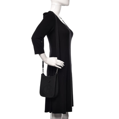 Hermes Taurillon Clemence Evelyne TPM Black 2 of 12