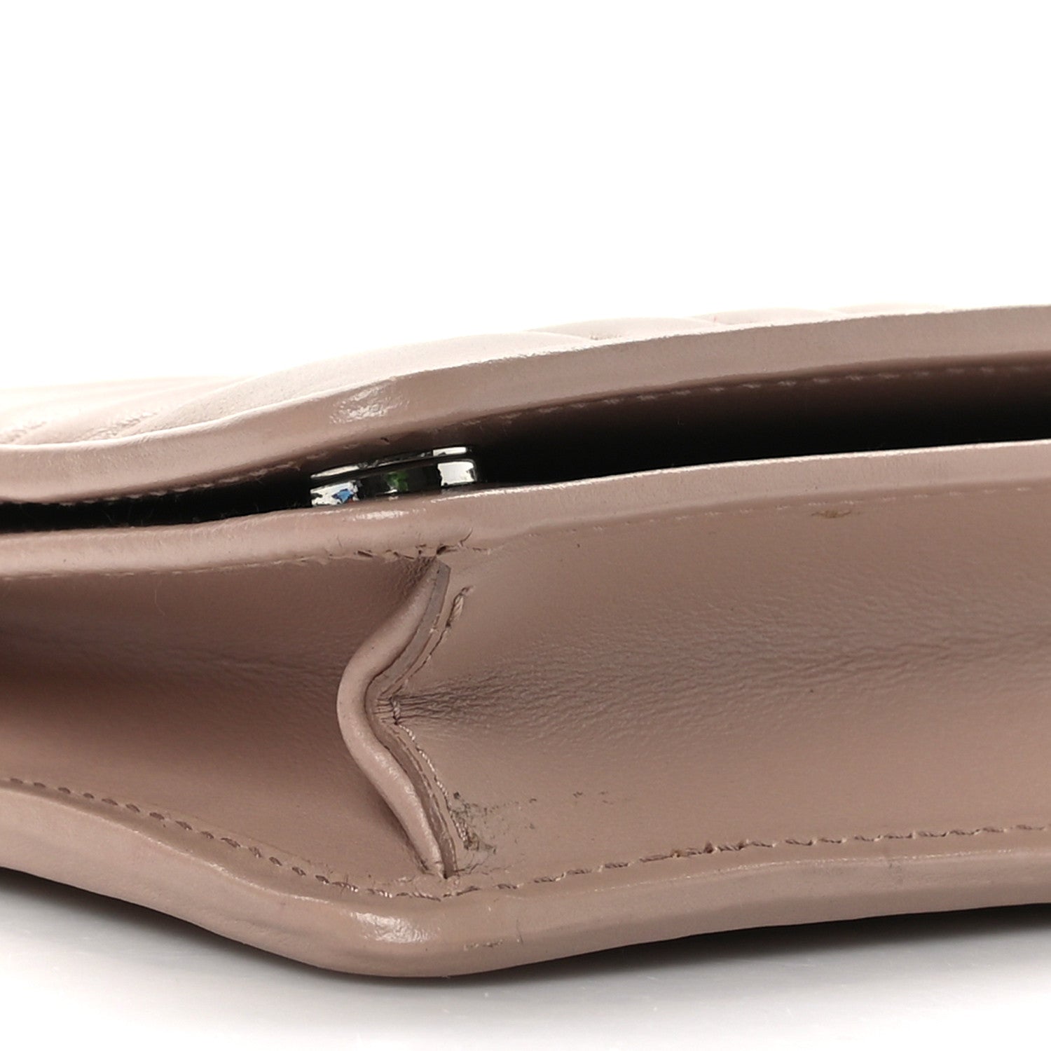 Prada Soft Calfskin Impunture Diagramme Chain Wallet Cipria 6 of 7