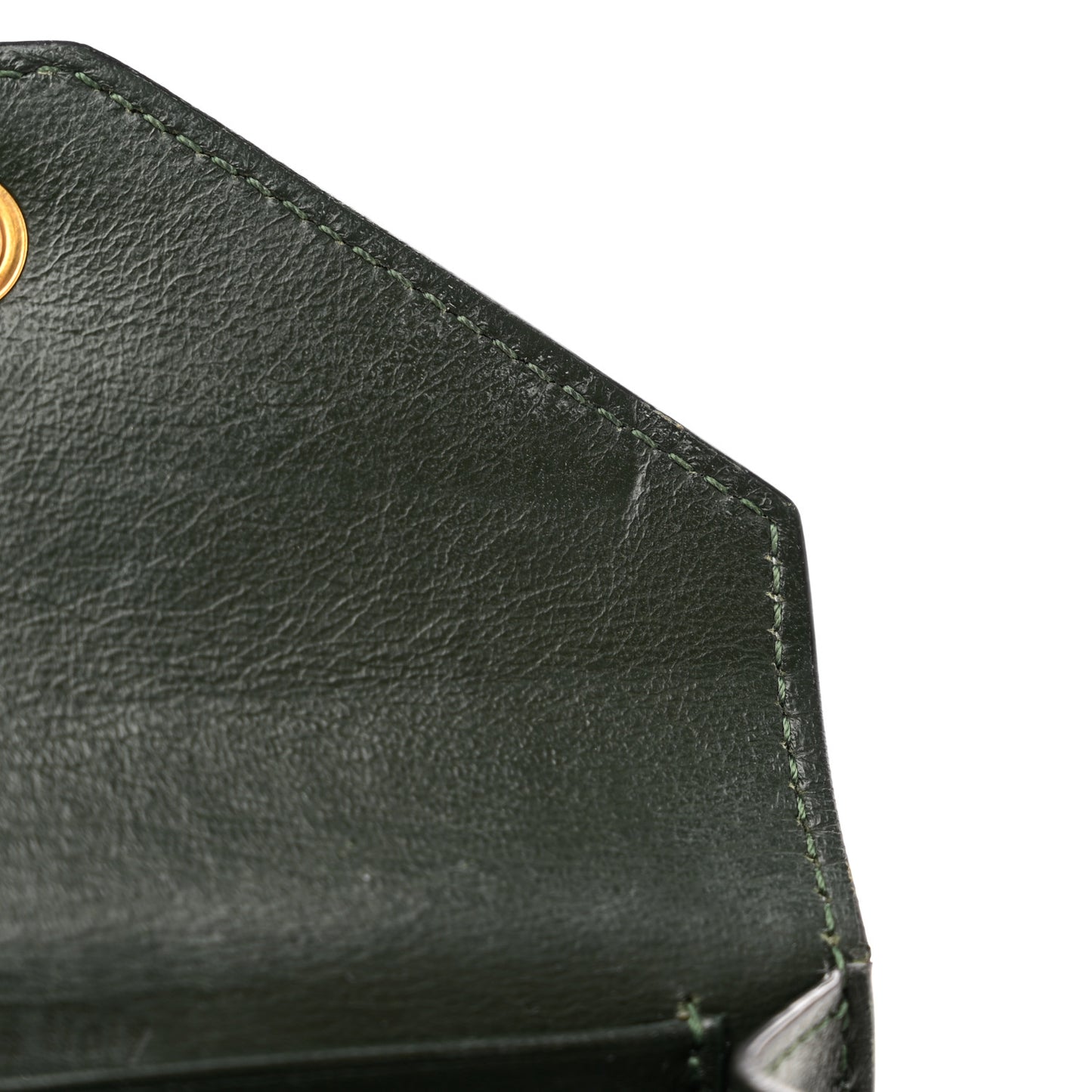 Smooth Calfskin Pocket Card Holder Green