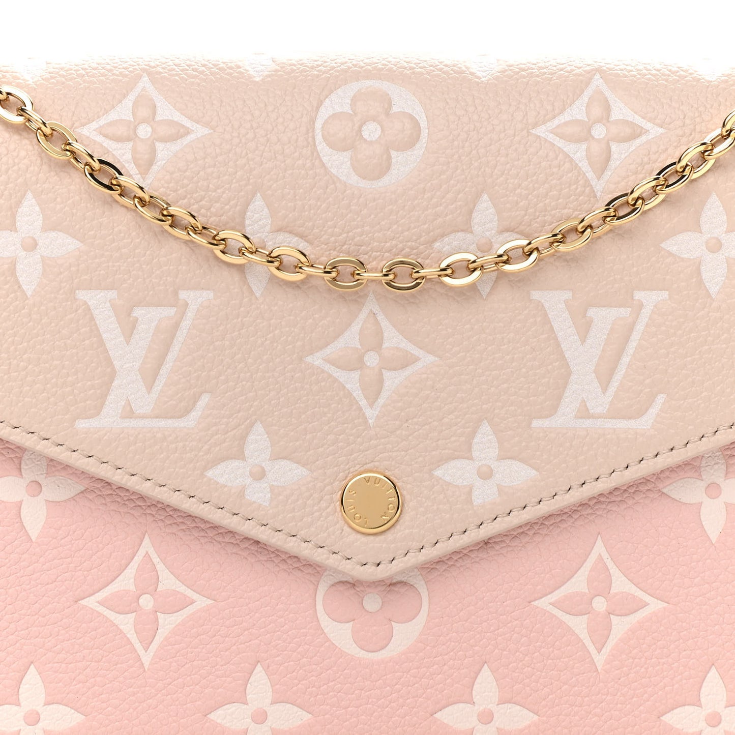 Empreinte Spring in the City Felicie Pochette Chain Wallet Pink Beige Yellow