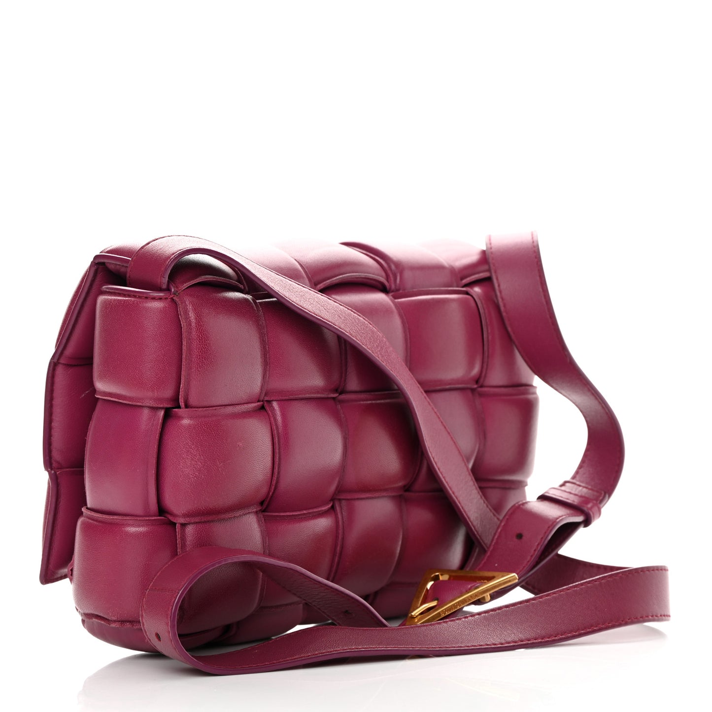 Nappa Maxi Intreccio Padded Cassette Crossbody Bag Cinnabar