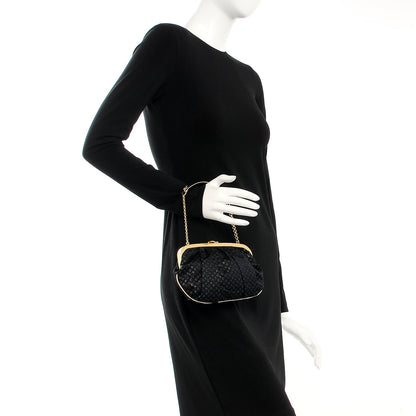 Louis Vuitton Satin Monogram Aumoniere Clutch Black 2 of 6