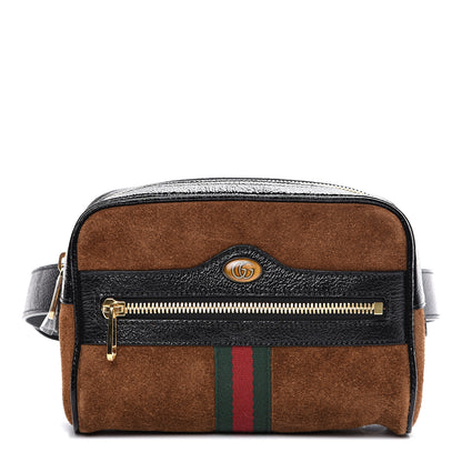 Gucci Suede Small Ophidia Belt Bag 65 26 Nocciola Black 1 of 11
