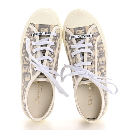 Christian Dior Canvas Oblique Walk'N'Dior Low Top Sneakers 36 Grey Stone 2 of 9