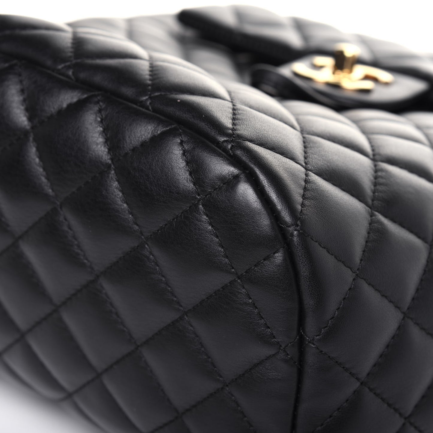 Lambskin Quilted Small Urban Spirit Backpack Black