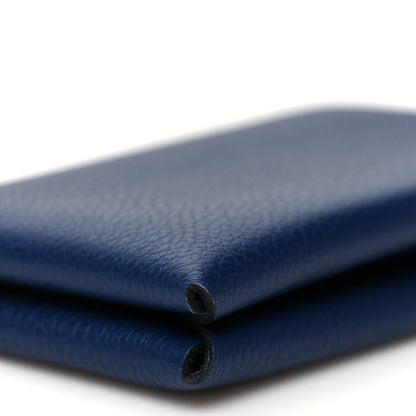 Hermes Evercolor Verso Calvi Card Case Bleu Saphir Bleu France 11 of 13