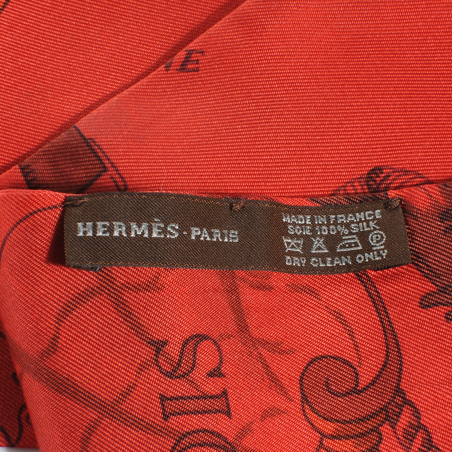 Hermes Silk Pavois Twilly Red 4 of 5