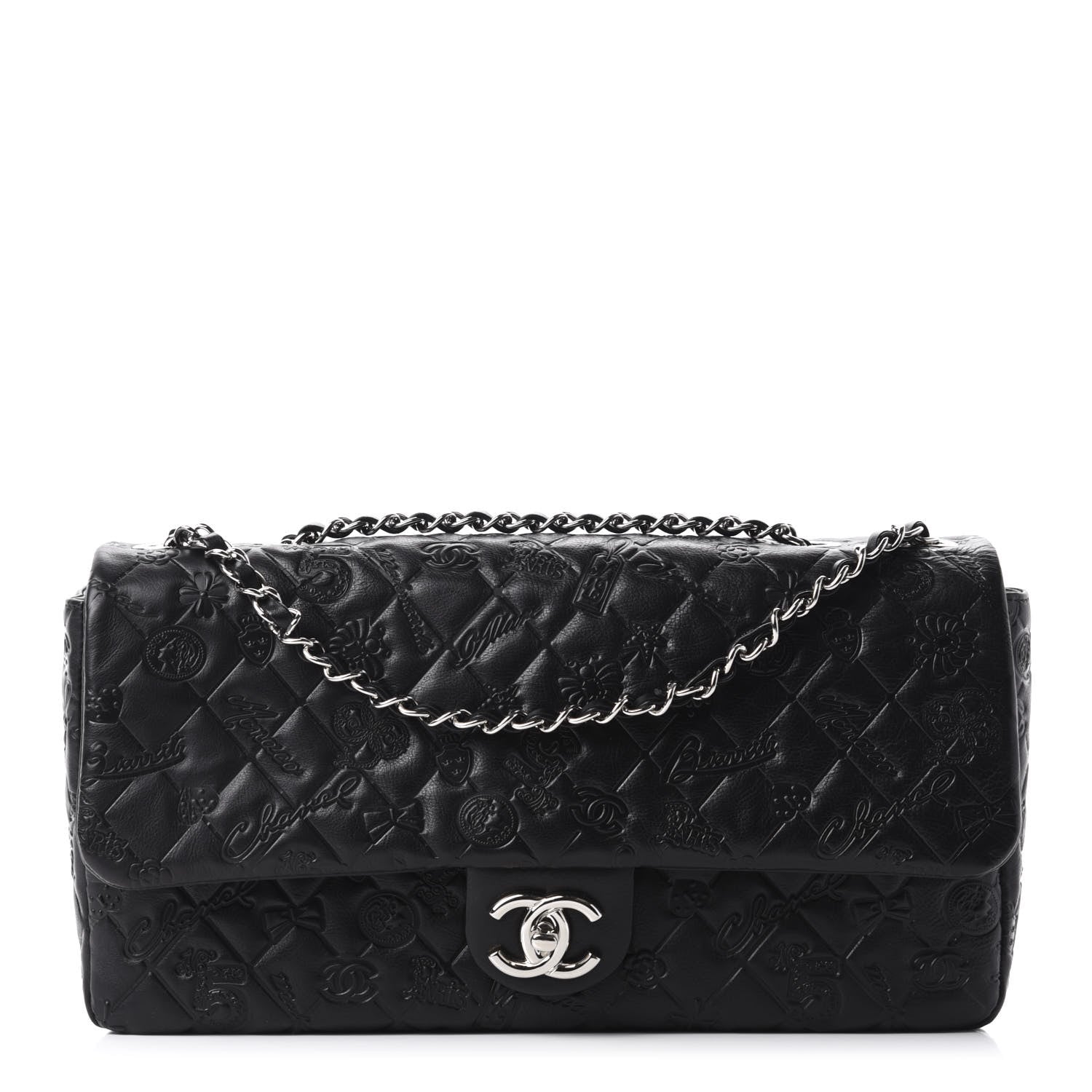 Chanel Calfskin Embossed Large Lucky Symbols Flap Black 1 of 11