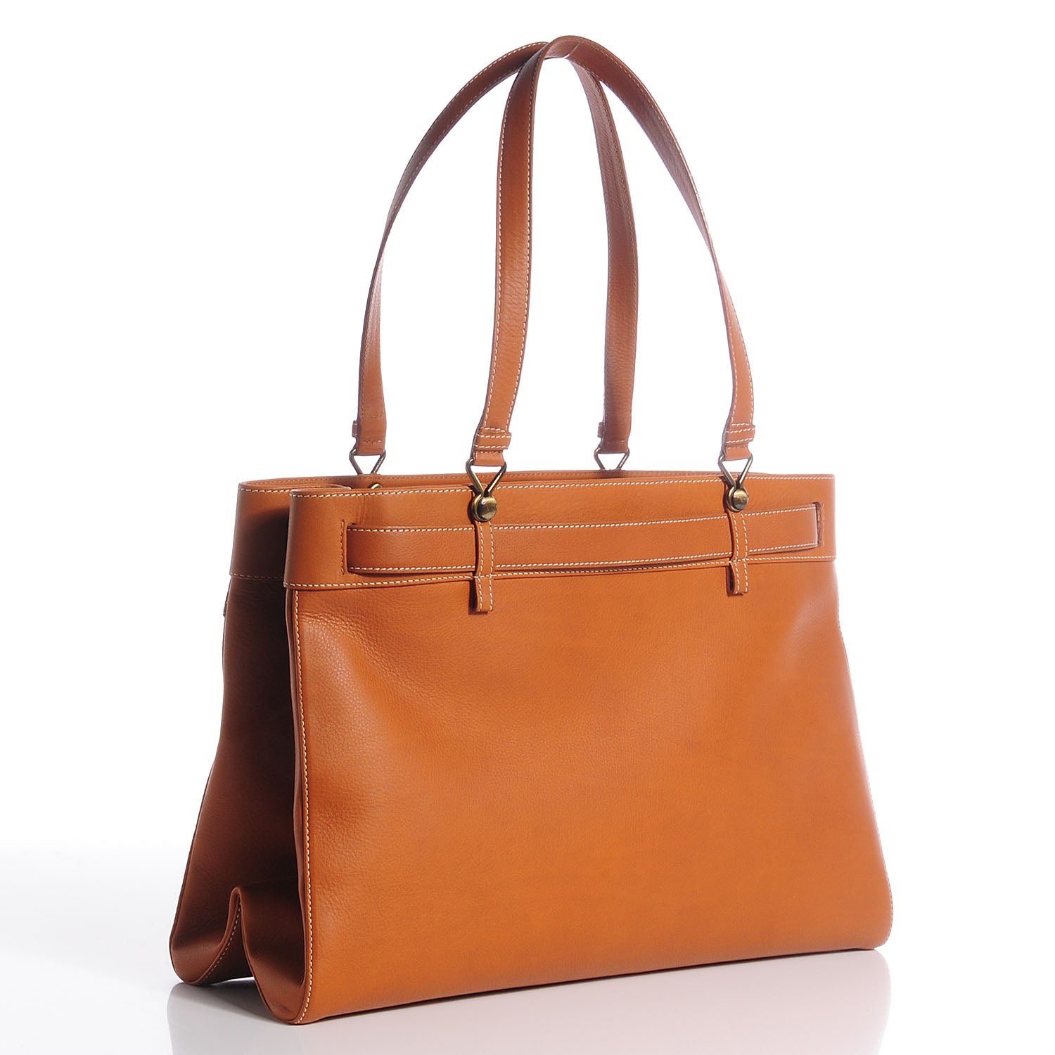 Christian Dior Leather Jeans Pocket Shoulder Bag Beige 80748