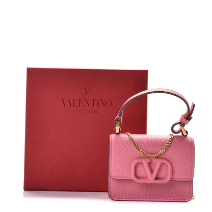 Valentino Garavani Grainy Calfskin Mini VSling Shoulder Bag Flamingo Pink 9 of 9