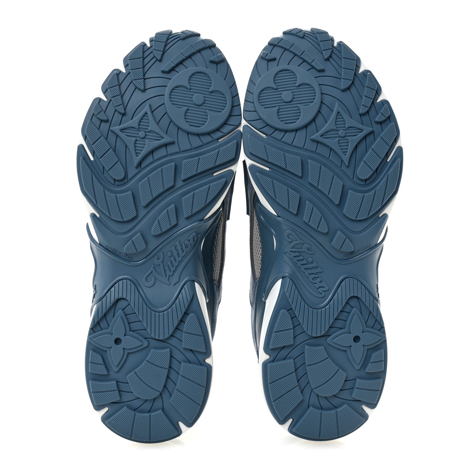 Louis Vuitton Calfskin Suede Womens LV Olympia Sneakers 38 Blue 6 of 10