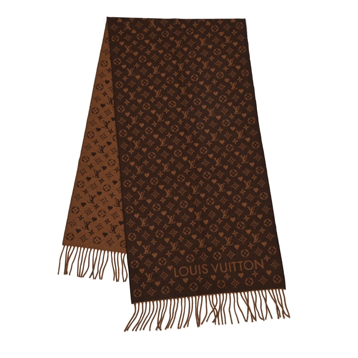 Louis Vuitton Cashmere Monogram Game On Scarf Brown 2 of 4