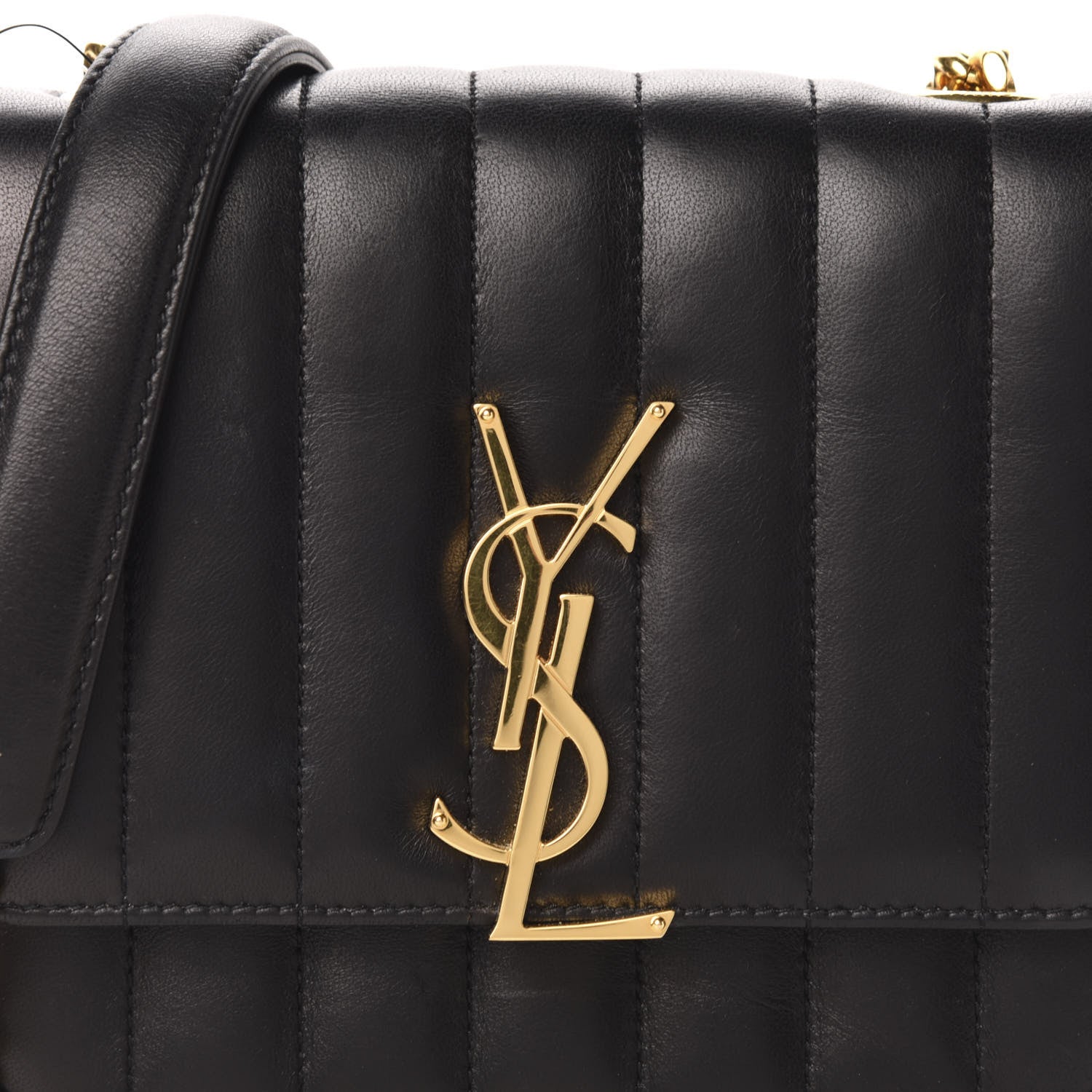 Saint Laurent Lambskin Matelasse Monogram Small Vicky Chain Bag Black 11 of 11
