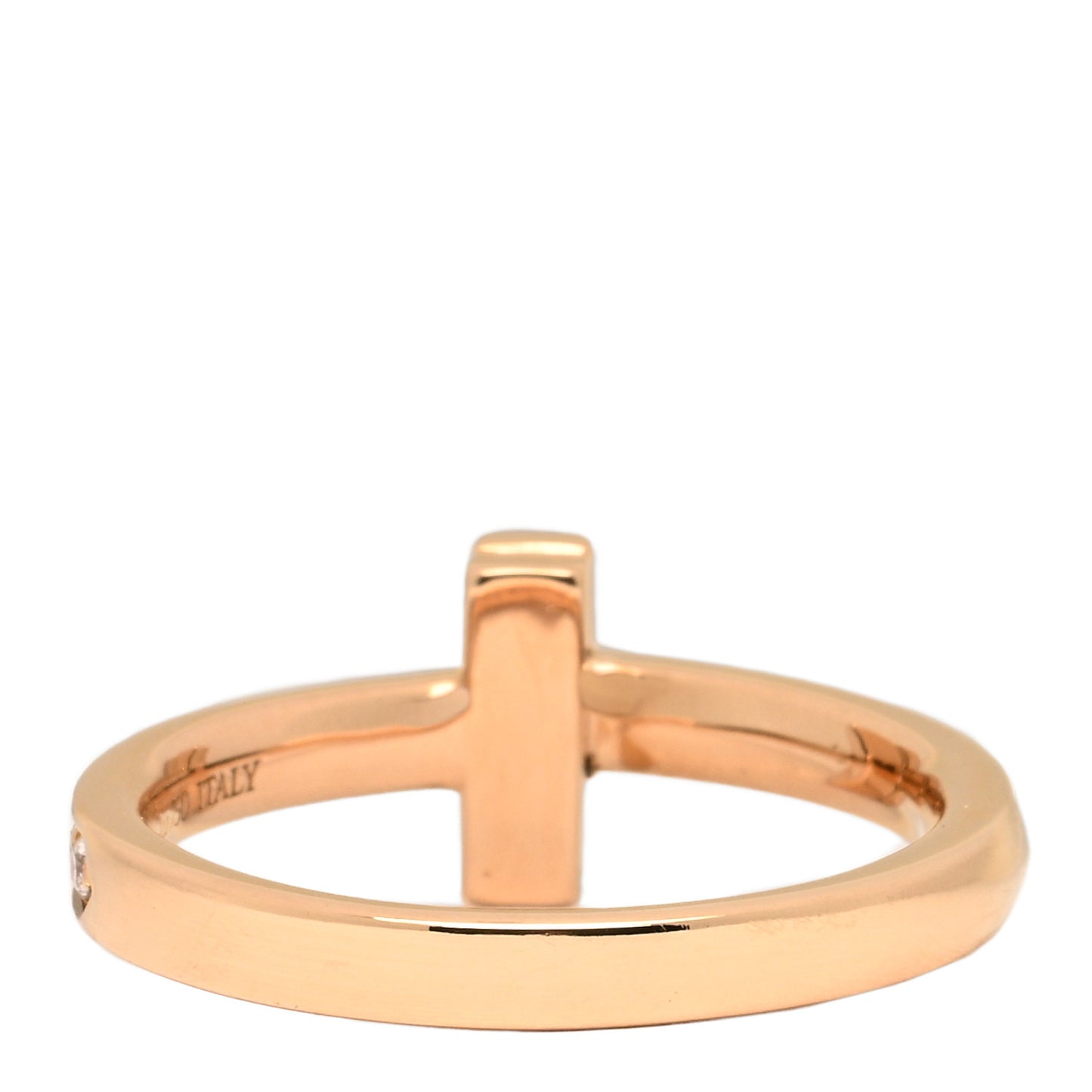 18K Rose Gold Diamond 2.5mm T T1 Ring 49 5