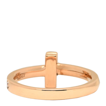 Tiffany 18K Rose Gold Diamond 2.5mm T T1 Ring 49 5 2 of 3