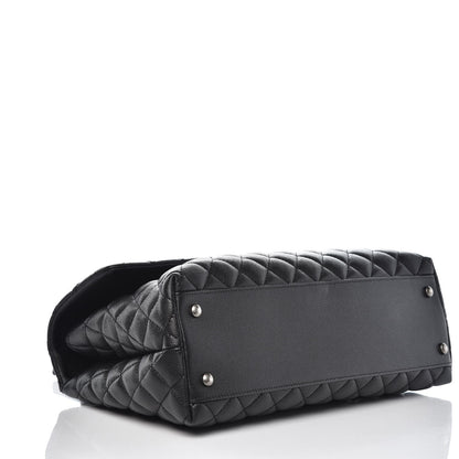 Chanel Caviar Quilted Medium Coco Handle Flap Black 4 of 7
