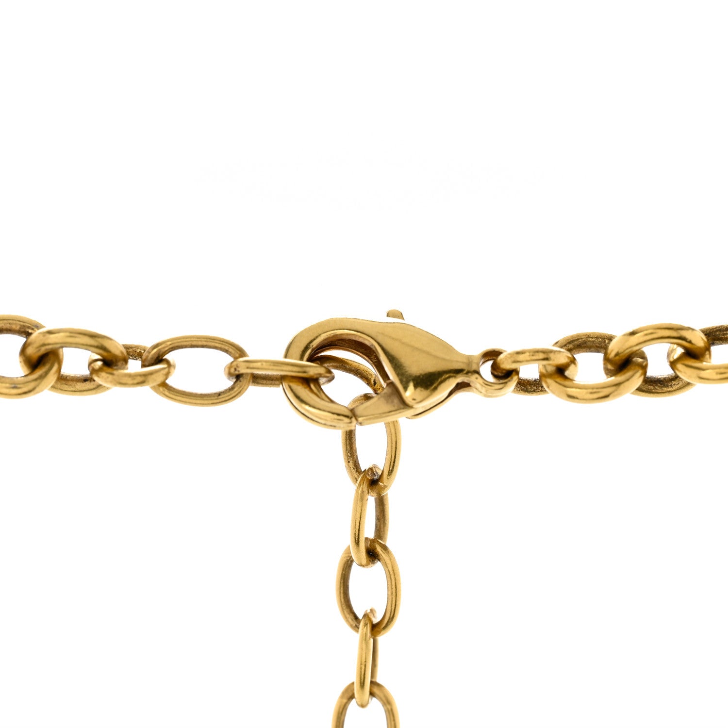 Saint Laurent Crystal Pearl Cross Pendant Necklace Gold 5 of 6