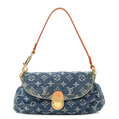 Louis Vuitton Monogram Denim Mini Pleaty Blue 1 of 10