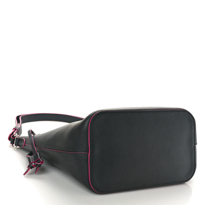 Louis Vuitton Calfskin Lockme Bucket Black 4 of 9